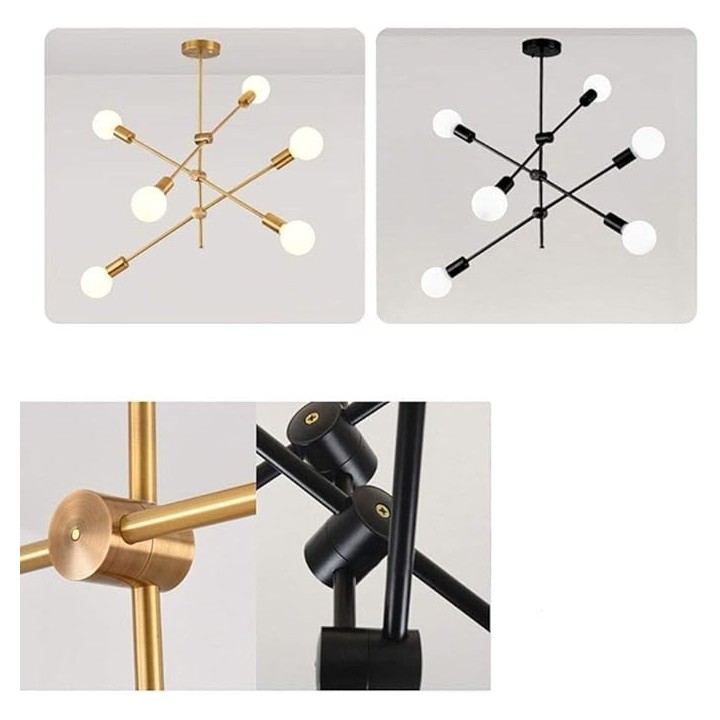 Lámpara Contemporánea Tipo Candelabro de 6 luces