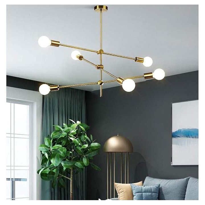 Lámpara Contemporánea Tipo Candelabro de 6 luces