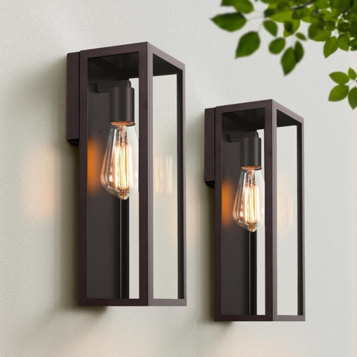 Lámpara de Pared Tipo Farol Moderno (2 Unidades)