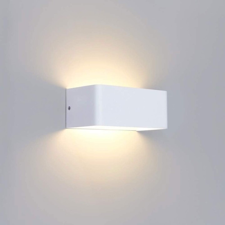 Lámpara de pared exterior tipo rectángulo negra o blanca