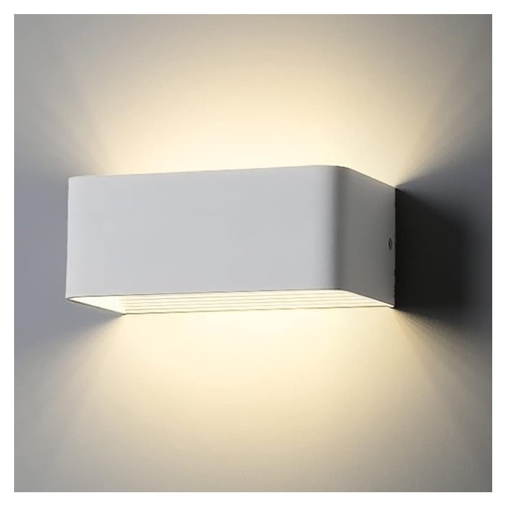 Lámpara de pared exterior tipo rectángulo negra o blanca