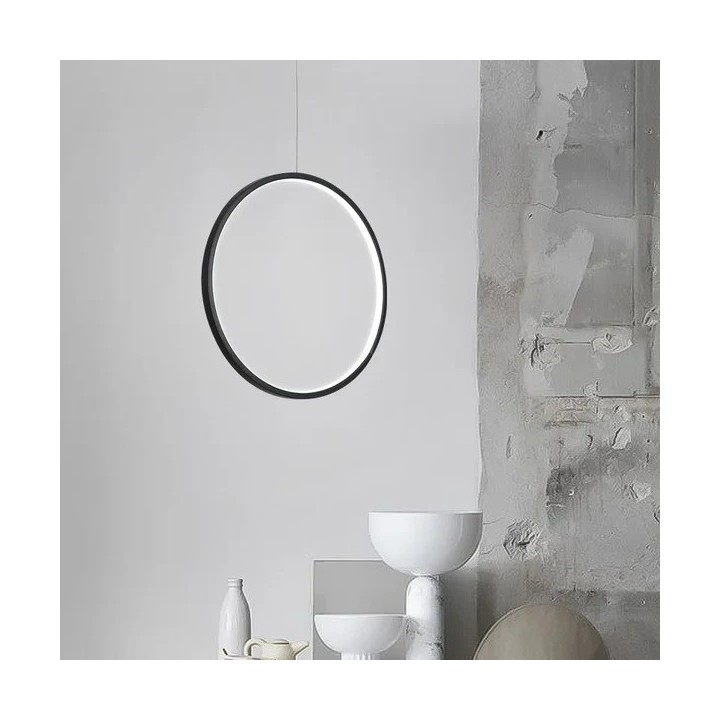 Lámpara colgante aro led (blanca o negra)