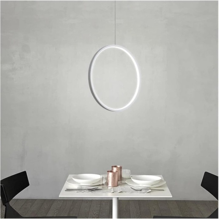 Lámpara colgante aro led (blanca o negra)