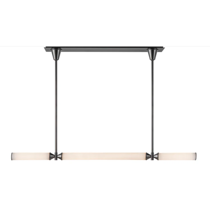 Lámpara lineal cilindro horizontal negra o dorada