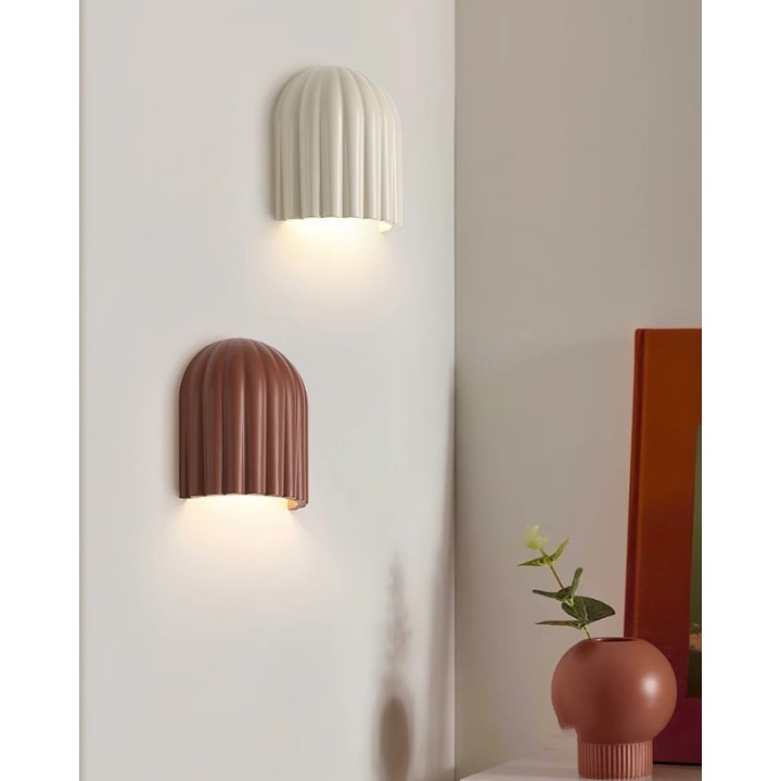 Lámpara de pared de resina color blanco o café