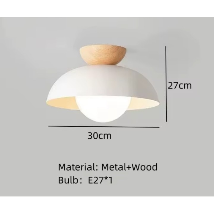 Lámpara colgante estilo escandinavo detalle tipo madera