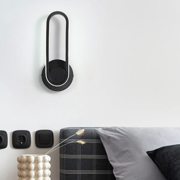 Lámpara de pared moderna negra o blanca