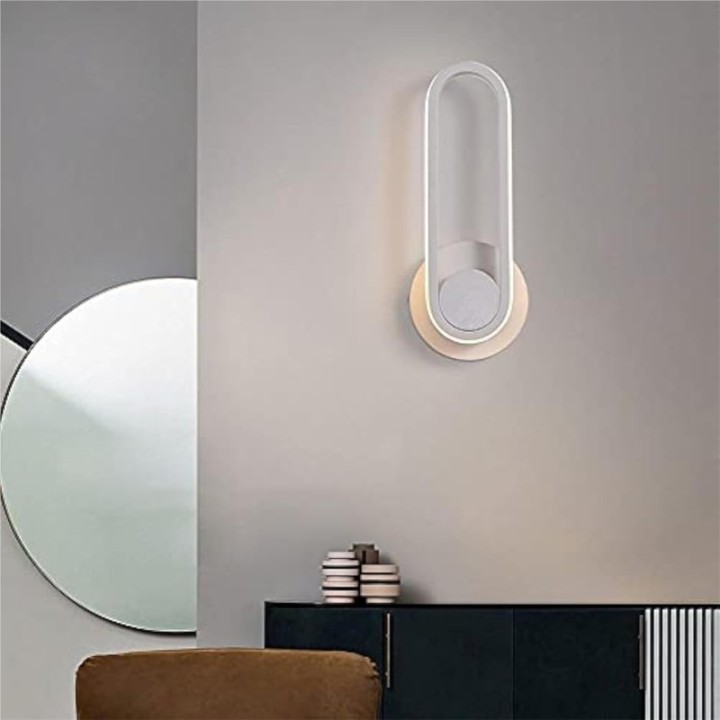 Lámpara de pared moderna negra o blanca