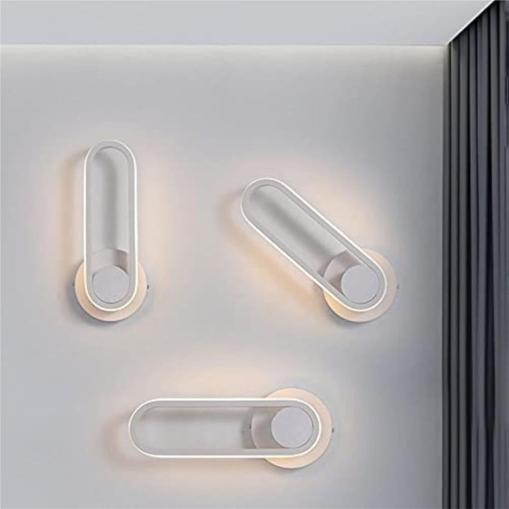 Lámpara de pared moderna negra o blanca