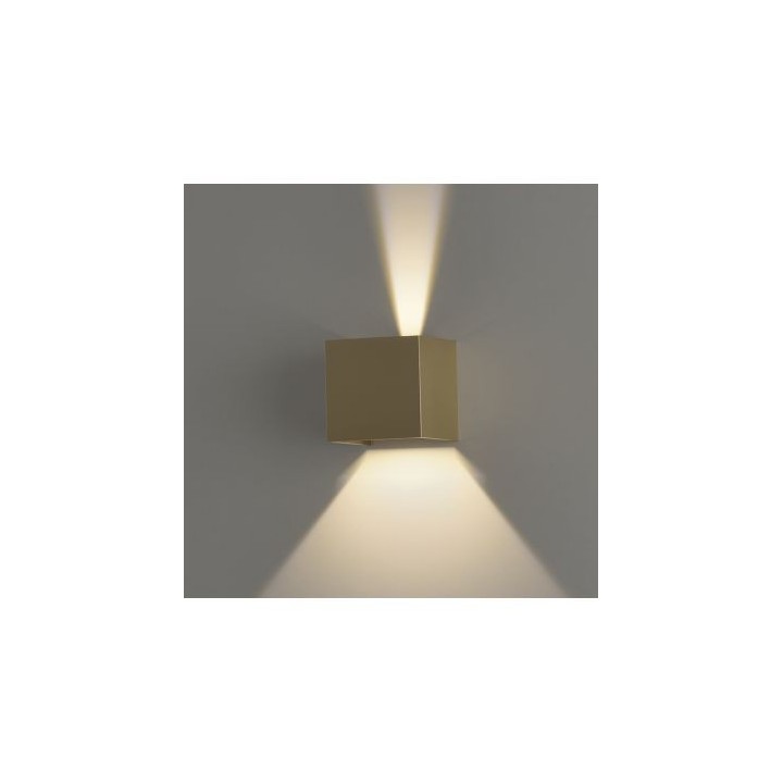 Lámpara de pared exterior tipo cubo con luz Led