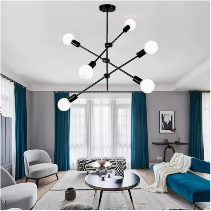Lámpara Contemporánea Tipo Candelabro de 6 luces