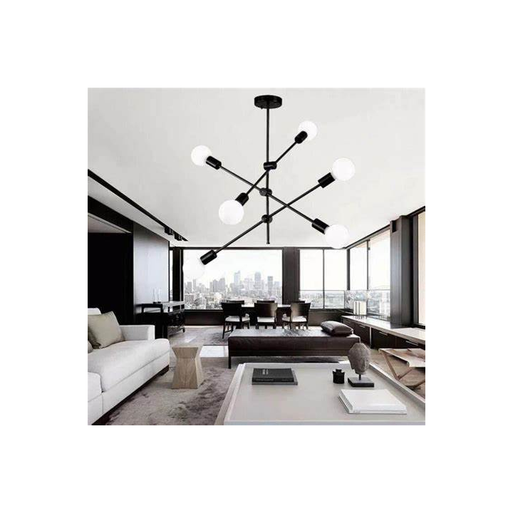 Lámpara Contemporánea Tipo Candelabro de 6 luces