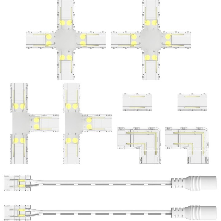 Kit de Conectores de Tira LED COB de 8mm