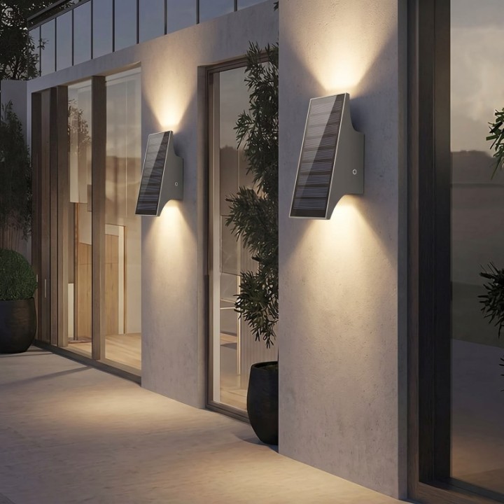 Lámpara solar de pared estilo moderno (2 unidades)