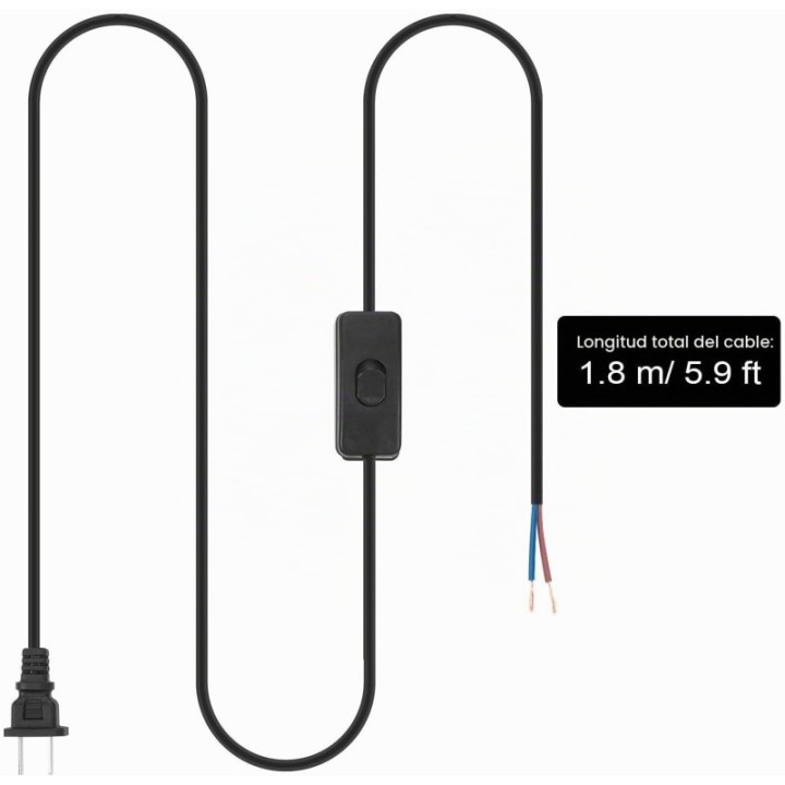 Cable con enchufe e interruptor