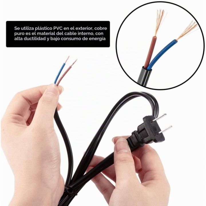 Cable con enchufe e interruptor