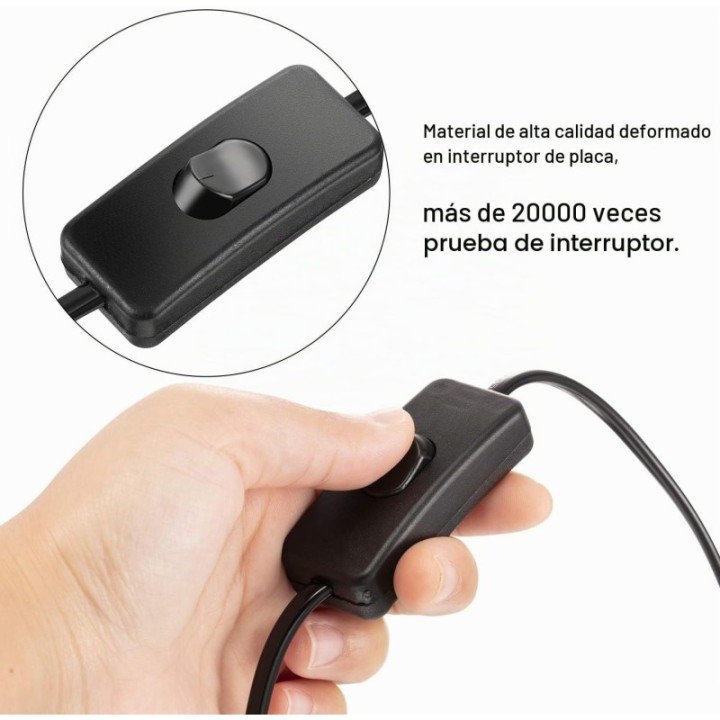 Cable con enchufe e interruptor