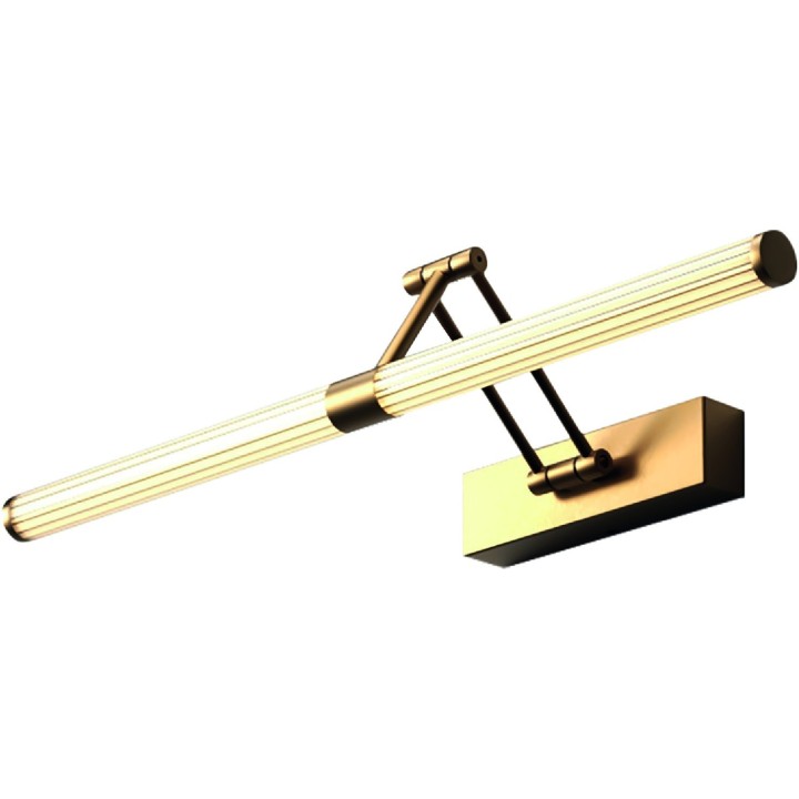 Lámpara de pared brazo flexible LED dorada