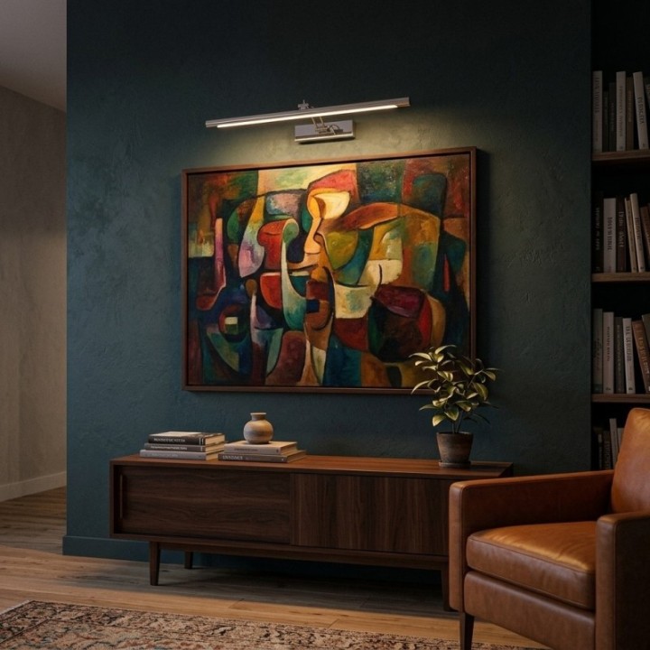 Lámpara de pared LED cromada