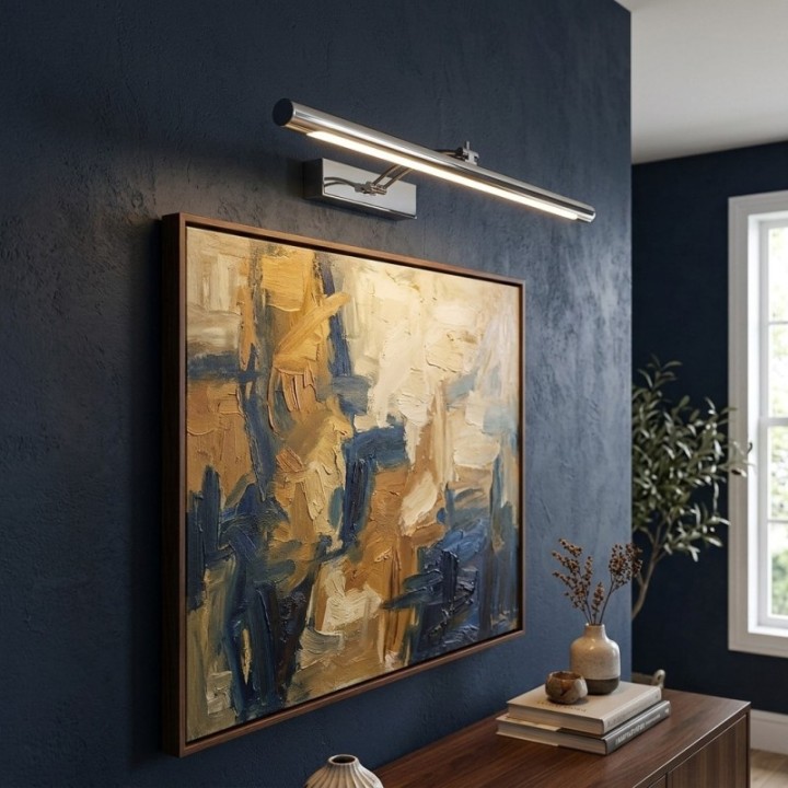 Lámpara de pared LED cromada