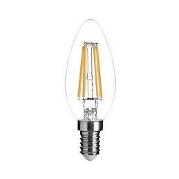 Foco Tipo Vela Filamento LED E12 luz cálida