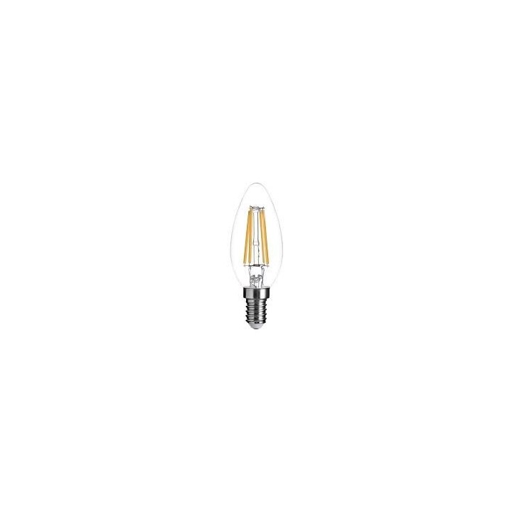 Foco Tipo Vela Filamento LED E12 luz cálida