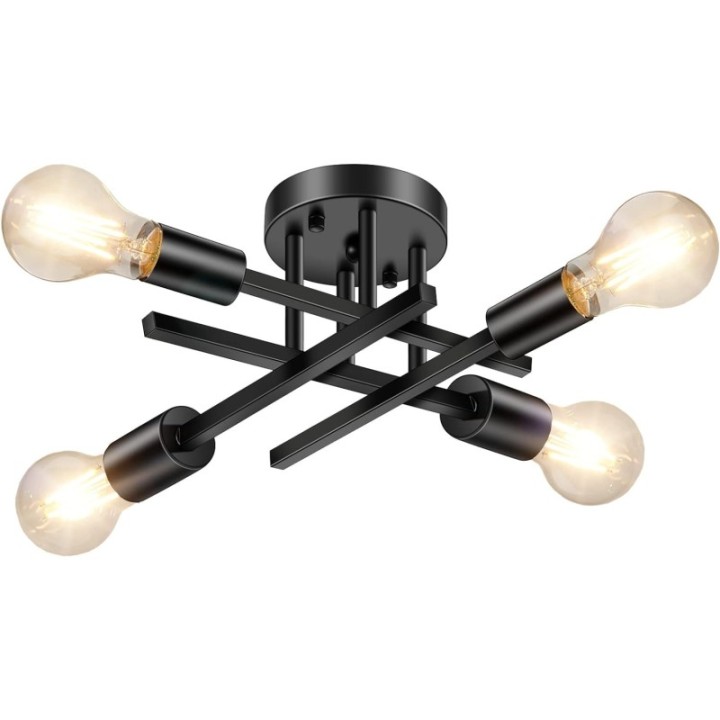 Lámpara de cielo geométrica de 4 luces